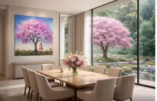 Quadro Pintura Tela Jacarandá Mulher no Balanço Black Friday