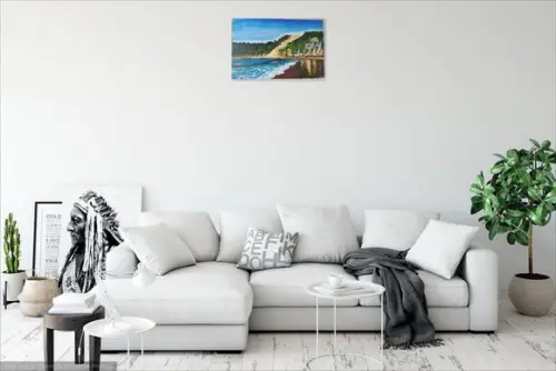 Quadro Pintura Tela Paisagem Praia Morro do Careca