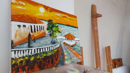 Quadro Pintura Tela Paisagem Urbana São Luís Maranhão