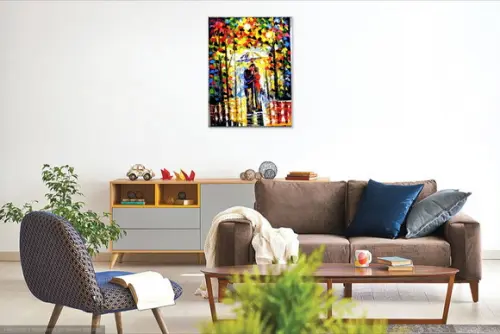 Quadro Pintura Urbana Abstrato Beijo Quente Black Friday