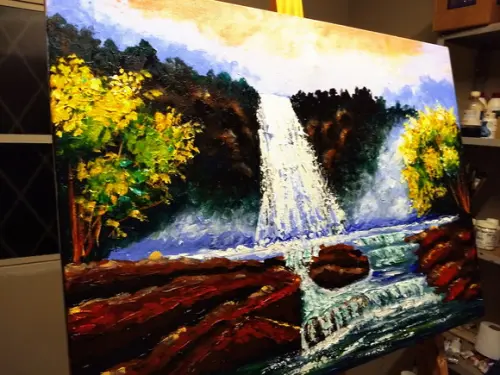 Quadro Sala e Quarto Paisagem Cachoeira Presente de Natal