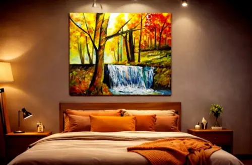 Quadro Sala e Quarto Paisagem Cachoeira Presente de Natal