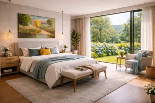 Quadro Sala e Quarto Pintura Tela Paisagem Plátano