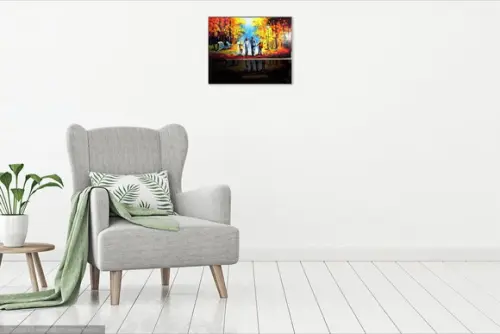 Quadro Sala e Quarto Parque Família Feliz Presente de Natal