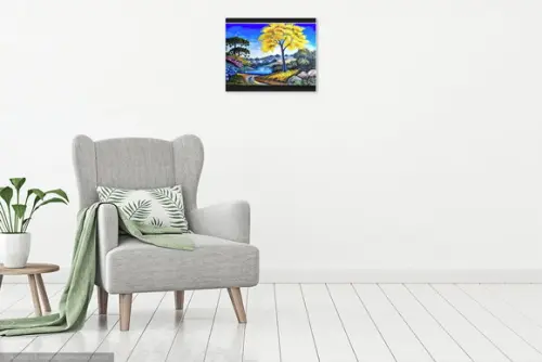 Quadro Sala e Quarto Pintura Tela Paisagem Presente de Natal