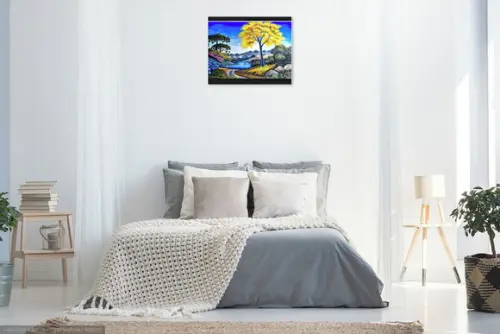 Quadro Sala e Quarto Pintura Tela Paisagem Presente de Natal