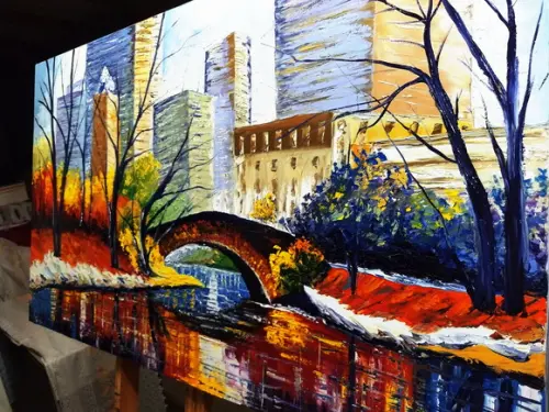 Quadro Sala Paisagem Urbana Central Park Presente de Natal
