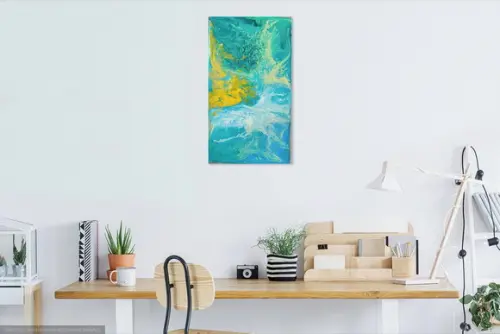 Quadro Sala Quarto Pouring Fluido Abstrato Presente de Natal