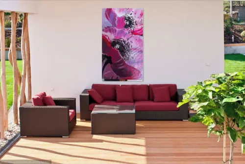 Quadro.decorativos para Sala e Quarto Pintura Tela Papoulas