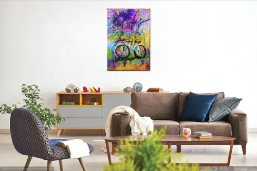 Quadros Abstrato Esportes Ciclista Bici Presente de Natal