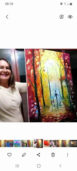Quadros Abstrato Moderno Família e Pet Presente de Natal