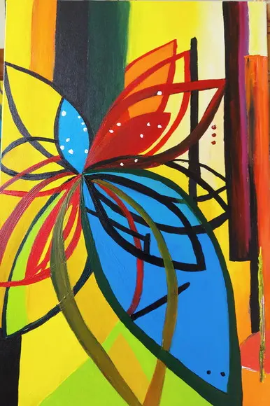 Quadros Abstrato Moderno Linha Geométrica Presente de Natal