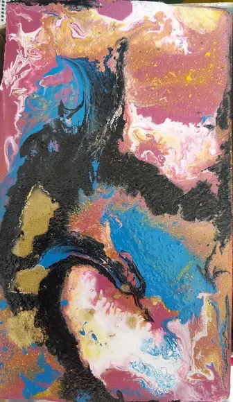 Quadros Abstrato Moderno Fluido Multicor Presente de Natal