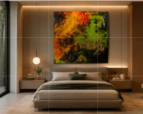 Quadros Acrílico Fluído Multicor Pouring Presente de Natal