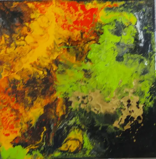 Quadros Acrílico Fluído Multicor Pouring Presente de Natal