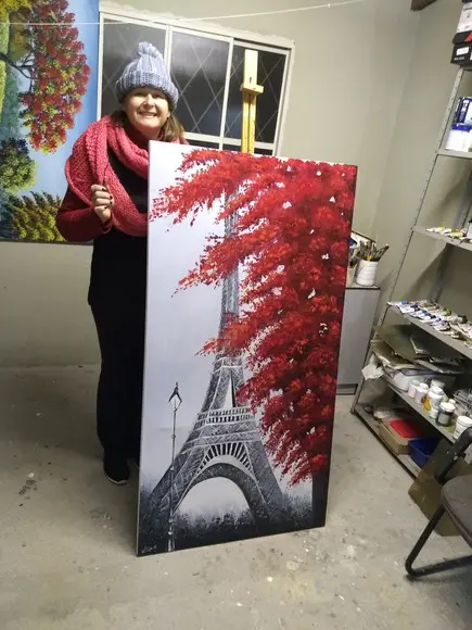 Quadros Av Champs Elysees Torre Eiffel Presente de Natal