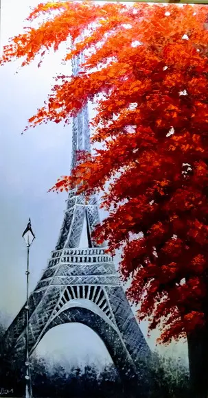 Quadros Av Champs Elysees Torre Eiffel Presente de Natal