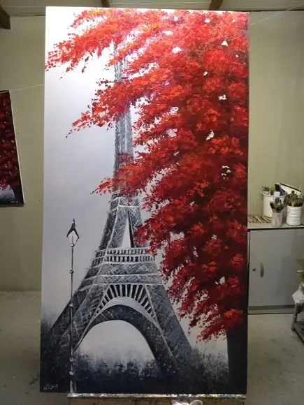 Quadros Av Champs Elysees Torre Eiffel Presente de Natal