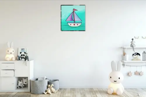 Quadros Barquinho Quarto Bebê Mãe Presente de Natal