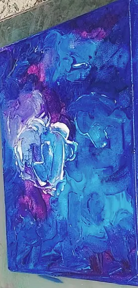 Quadros Decorativos Abstrato Moderno Azul Presente de Natal