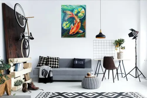 Quadros Decorativos Animais Carpa Peixe Presente de Natal