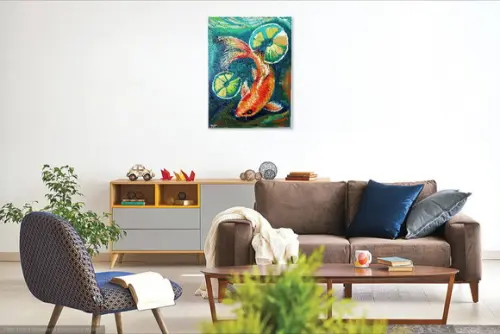 Quadros Decorativos Animais Carpa Peixe Presente de Natal