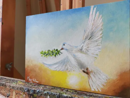 Quadros Decorativos Animais Pomba da Paz Presente de Natal