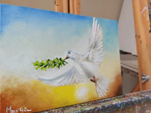 Quadros Decorativos Animais Pomba da Paz Presente de Natal