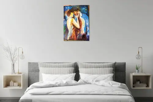 Quadros Decorativos Casal Love Espatulado Presente de Natal