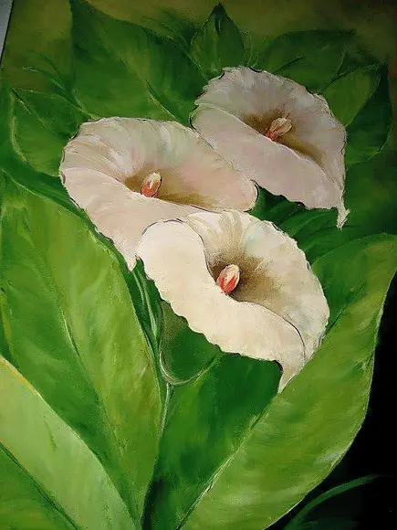 Quadros Decorativos Floral Copos de Leite Presente de Natal