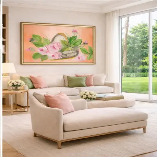Quadros Decorativos Floral Cesta de Rosas Presente de Natal