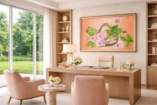 Quadros Decorativos Floral Cesta de Rosas Presente de Natal