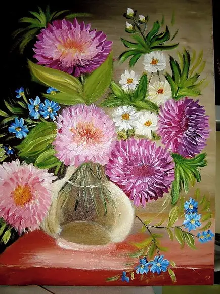 Quadros Decorativos Floral Crisântemos Presente de Natal