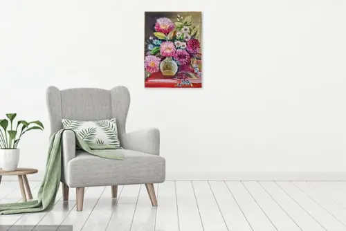 Quadros Decorativos Floral Crisântemos Presente de Natal