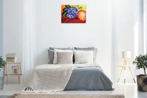 Quadros Decorativos Floral Hortênsias Presente de Natal