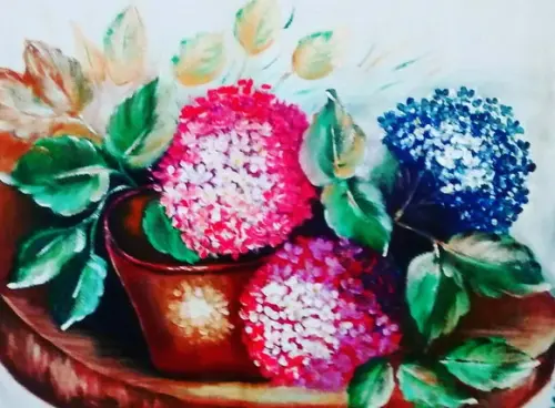 Quadros Decorativos Floral Hortênsias Presente de Natal