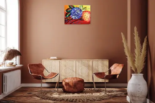 Quadros Decorativos Floral Hortênsias Presente de Natal