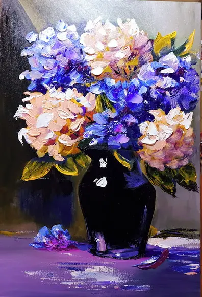 Quadros Decorativos Floral Hortênsias Presente de Natal
