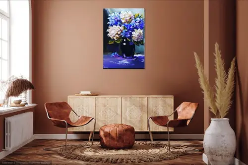 Quadros Decorativos Floral Hortênsias Presente de Natal