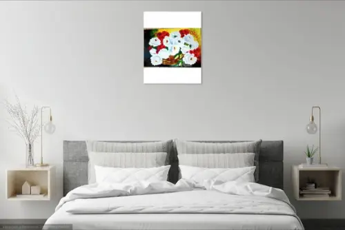 Quadros Decorativos Floral Rosas Brancas Presente de Natal