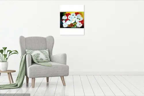 Quadros Decorativos Floral Rosas Brancas Presente de Natal