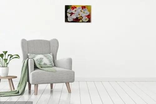 Quadros Decorativos Floral Rosas Brancas Presente de Natal