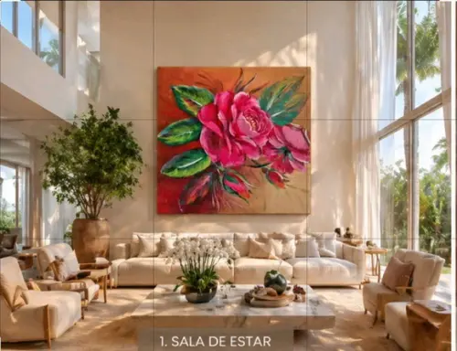 Quadros Decorativos Floral Rosas Vermelhas Presente de Natal