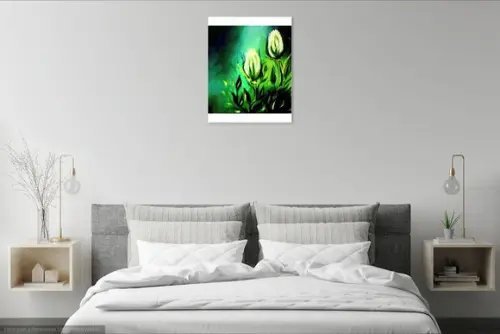 Quadros Decorativos Floral Tulipas Brancas Presente de Natal