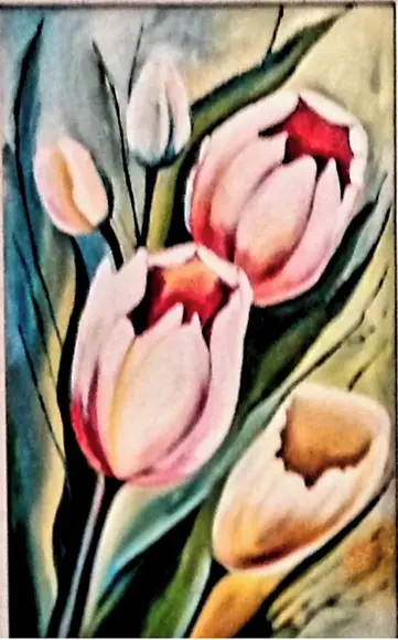 Quadros Decorativos Floral Tulipas Brancas Presente de Natal
