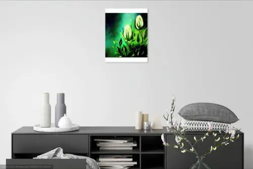 Quadros Decorativos Floral Tulipas Brancas Presente de Natal