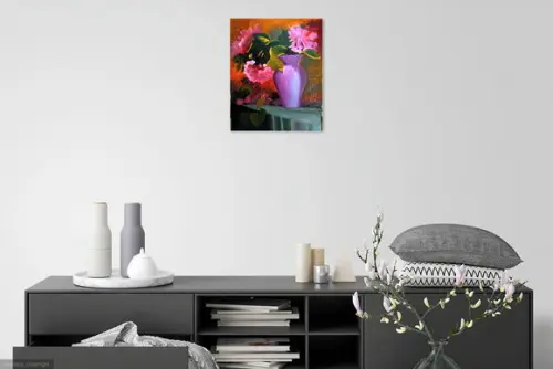 Quadros Decorativos Floral Vaso de Flores Presente de Natal