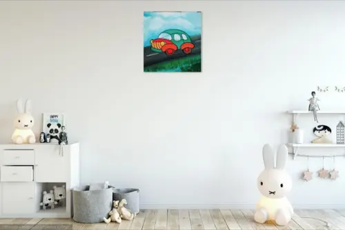 Quadros Decorativos Fusca Quarto Bebê Mãe Presente de Natal