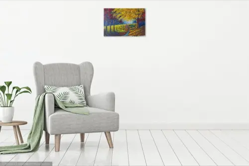 Quadros Decorativos Grandes para Sala Pintura Tela Paisagem