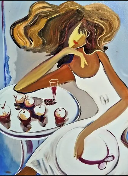 Quadros Decorativos Mulher Cofee Time Presente de Natal